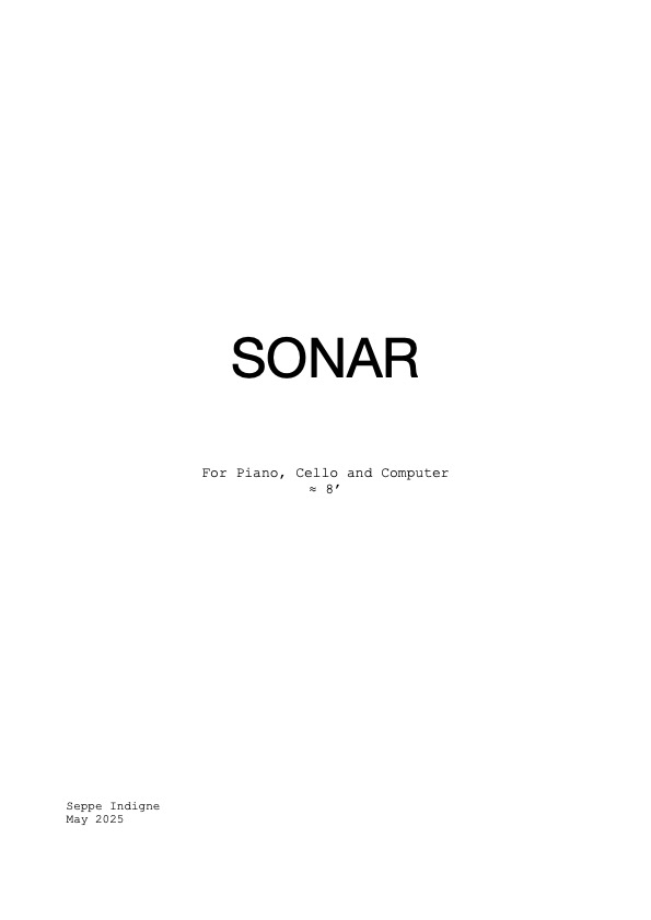 Sonar partituur preview