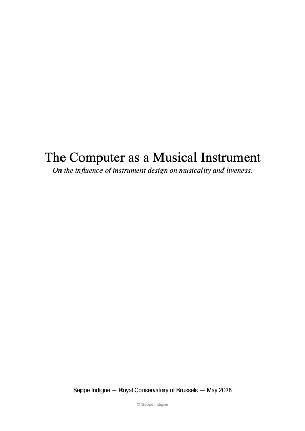 Cover of the Master's Thesis